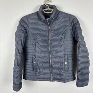 Abercrombie and Fitch Down Puffer Coat Large Gray *flaw
